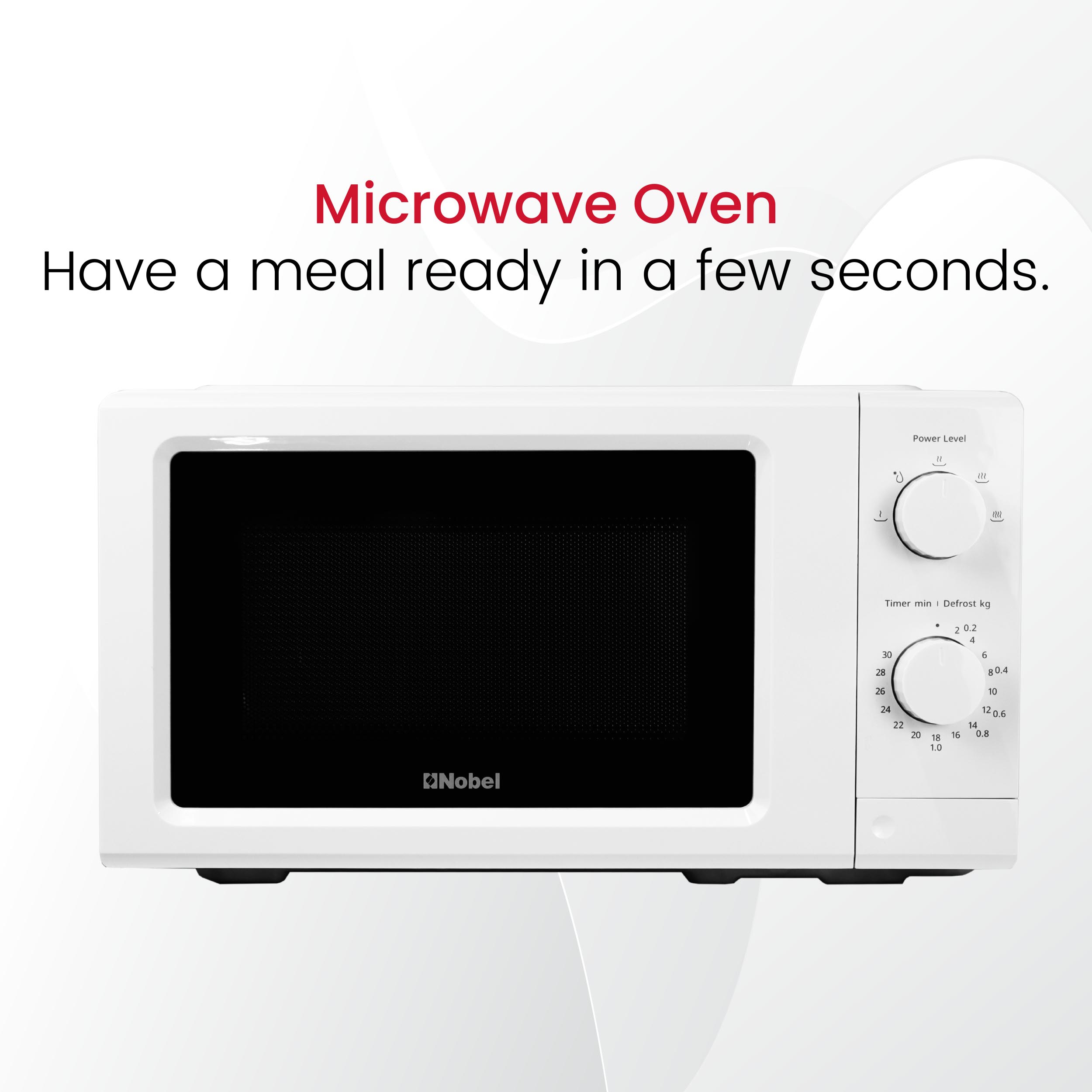 Nobel Microwave Oven Manual 20 L 700 W NMO20M White - Image 2
