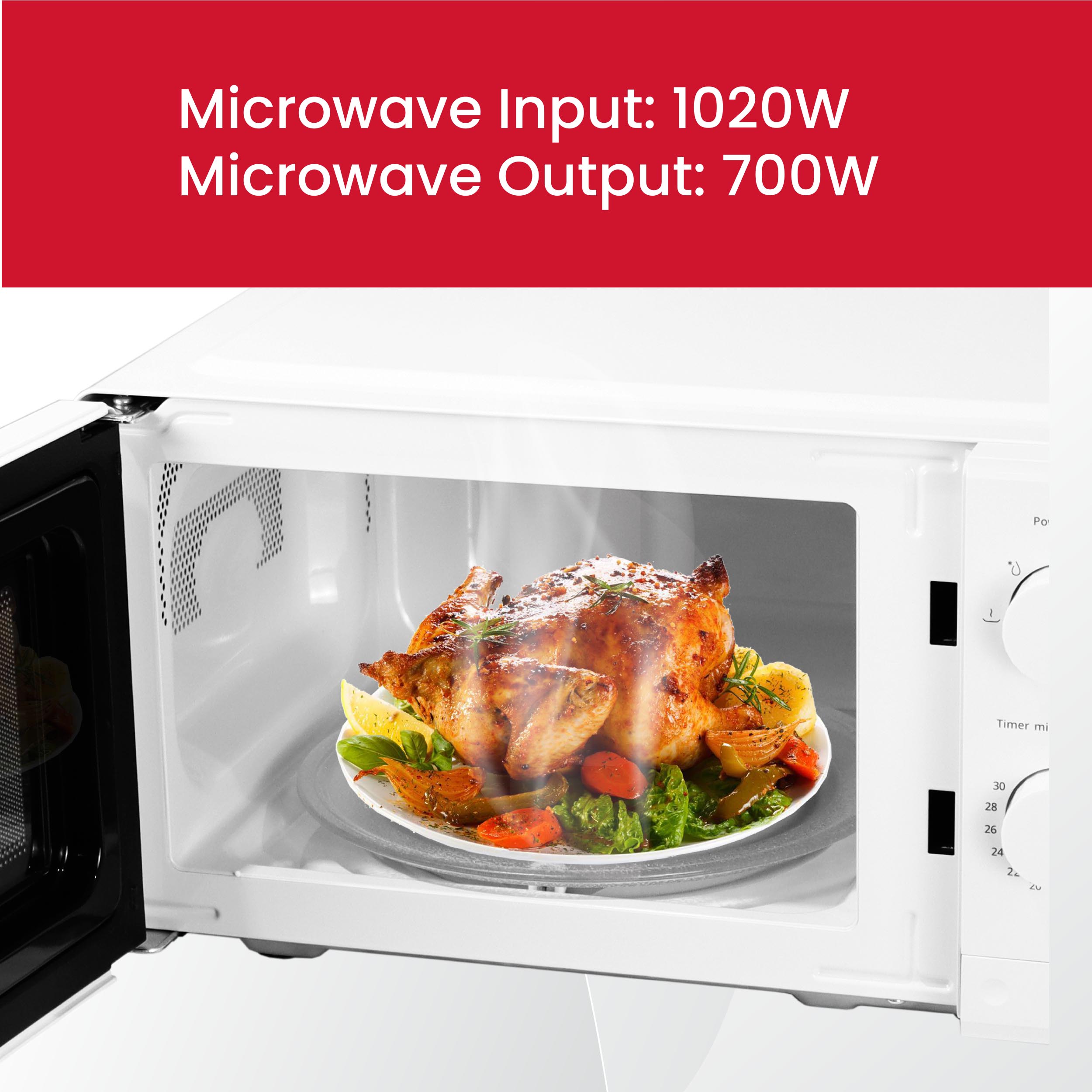 Nobel Microwave Oven Manual 20 L 700 W NMO20M White - Image 7