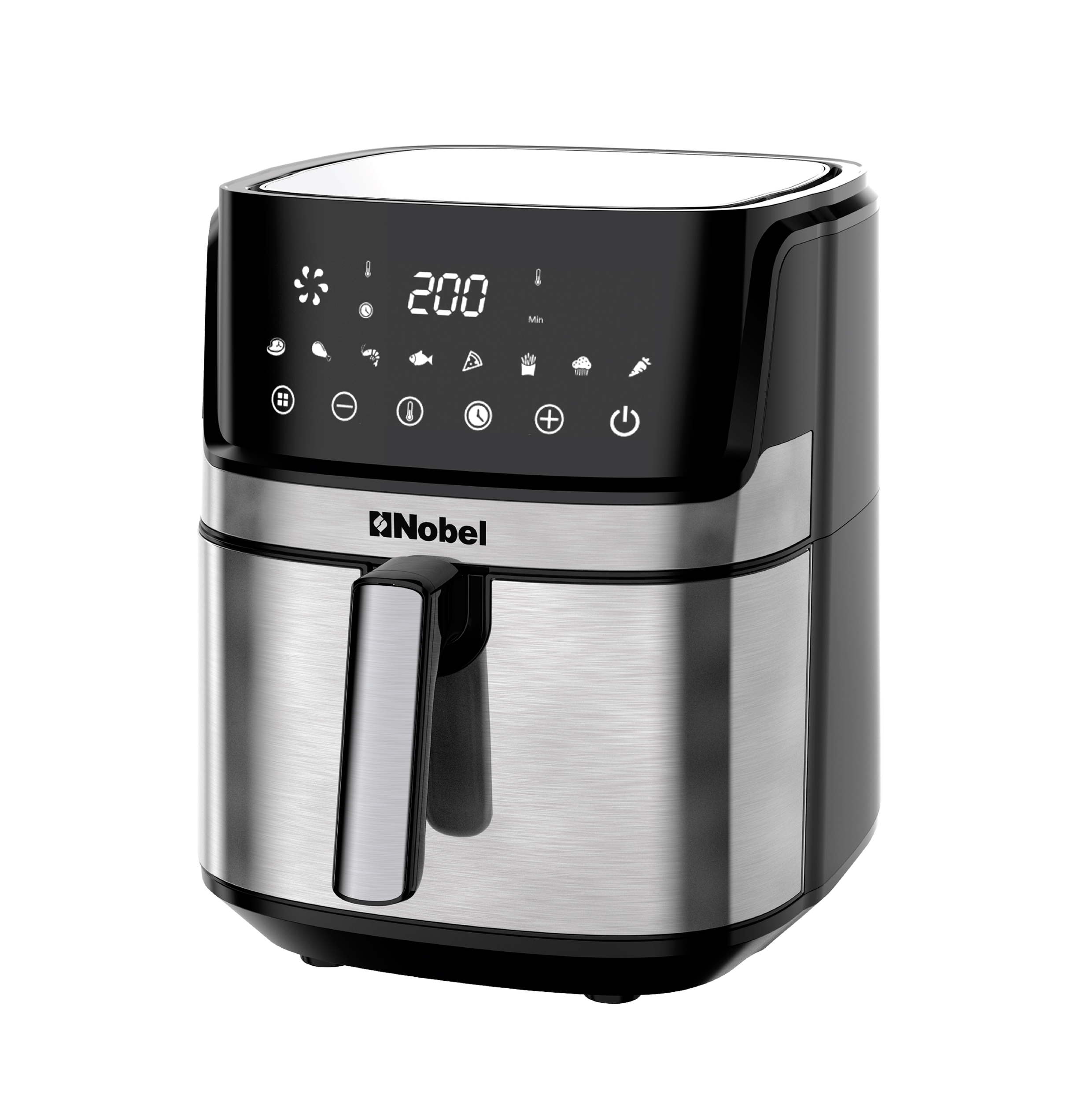 Nobel 6.5L Multifunctional Air Fryer With Digital Display And One-Touch Cooking 6.5 L 1500 W NAF800 Black