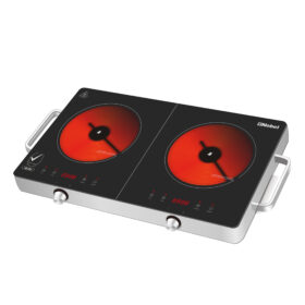 Nobel Infrared Cooker: LED Digital Display Crystal Glass Surface with Touch and Knob Controls, 2800W Power, 10 Adjustable Power Levels, 3-Hour Timer, Advanced Safety Features, and Versatile Compatibility for All Pot Materials NIC20