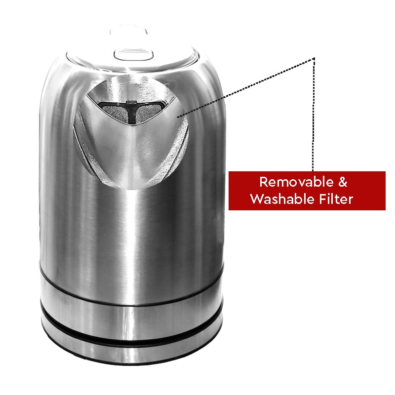 Nobel Kettles Stainless Steel 1.7 Litre Cordless Led Light Boiling Dry Protection Auto Shutoff NK187SS - Image 4