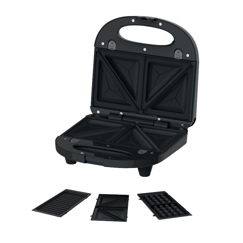 Nobel Sandwich Maker Black Grill+Waffle Plate NSM30G - Image 7