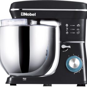 Nobel Stand Mixer 10L Stainless Steel Bowl, 6 Speeds with Pulse Function - LED Indicator, Vibration Absorption Design, 1100W Power NBM120 Black