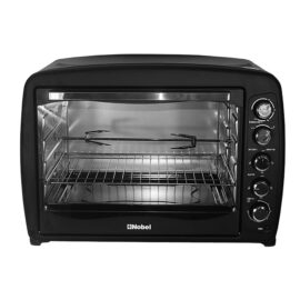 Nobel Electric Oven Black 85 Litres Convection Fan Stainless Steel Heating Element Rotisserie With Timer NEO100