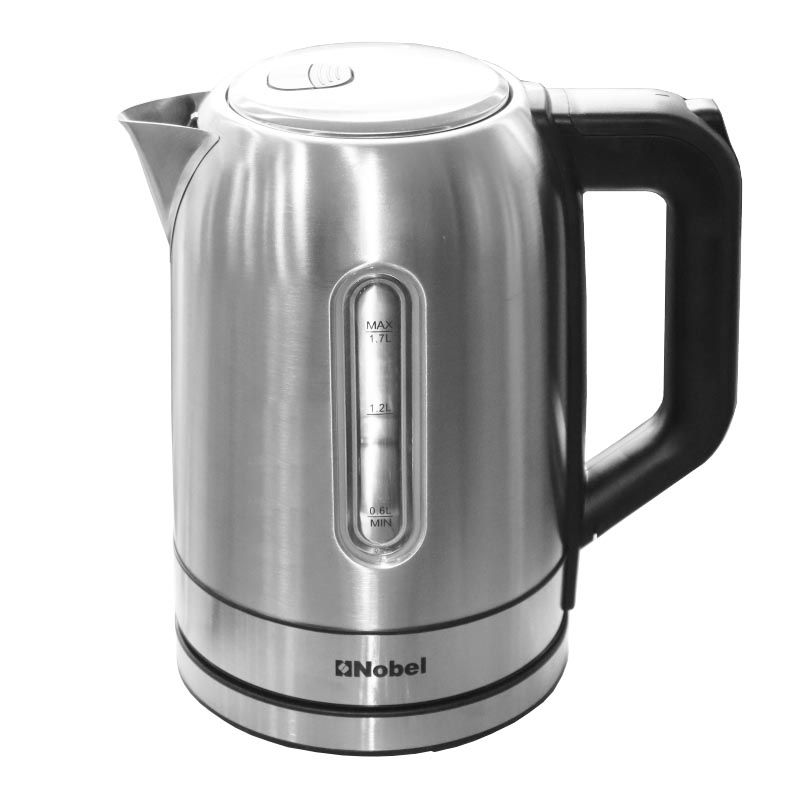 Nobel Kettles Stainless Steel 1.7 Litre Cordless Led Light Boiling Dry Protection Auto Shutoff NK187SS