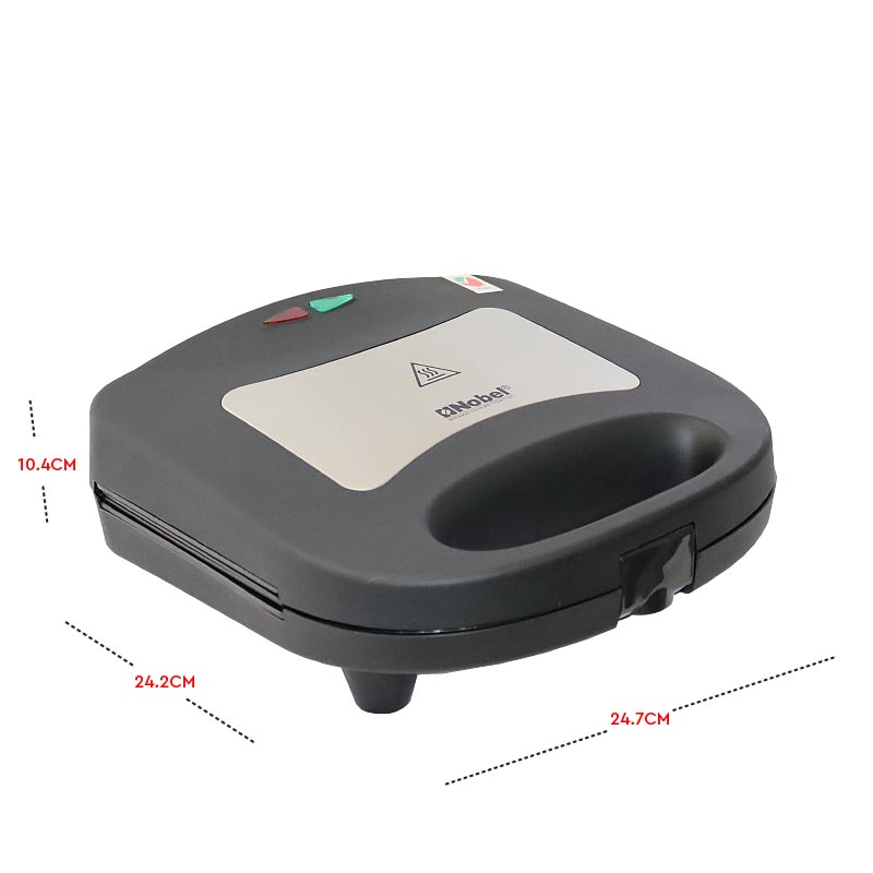 Nobel Sandwich Maker Black Grill+Waffle Plate NSM30G - Image 3