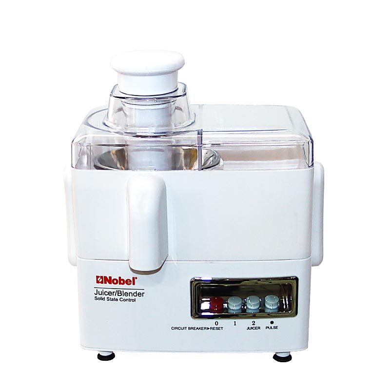 Nobel Food Factory White 1 Litre 400W 2 Speed - Pulse Grinder, Chopper, Blender, Juicer Anti Slip Feet NJ176G4