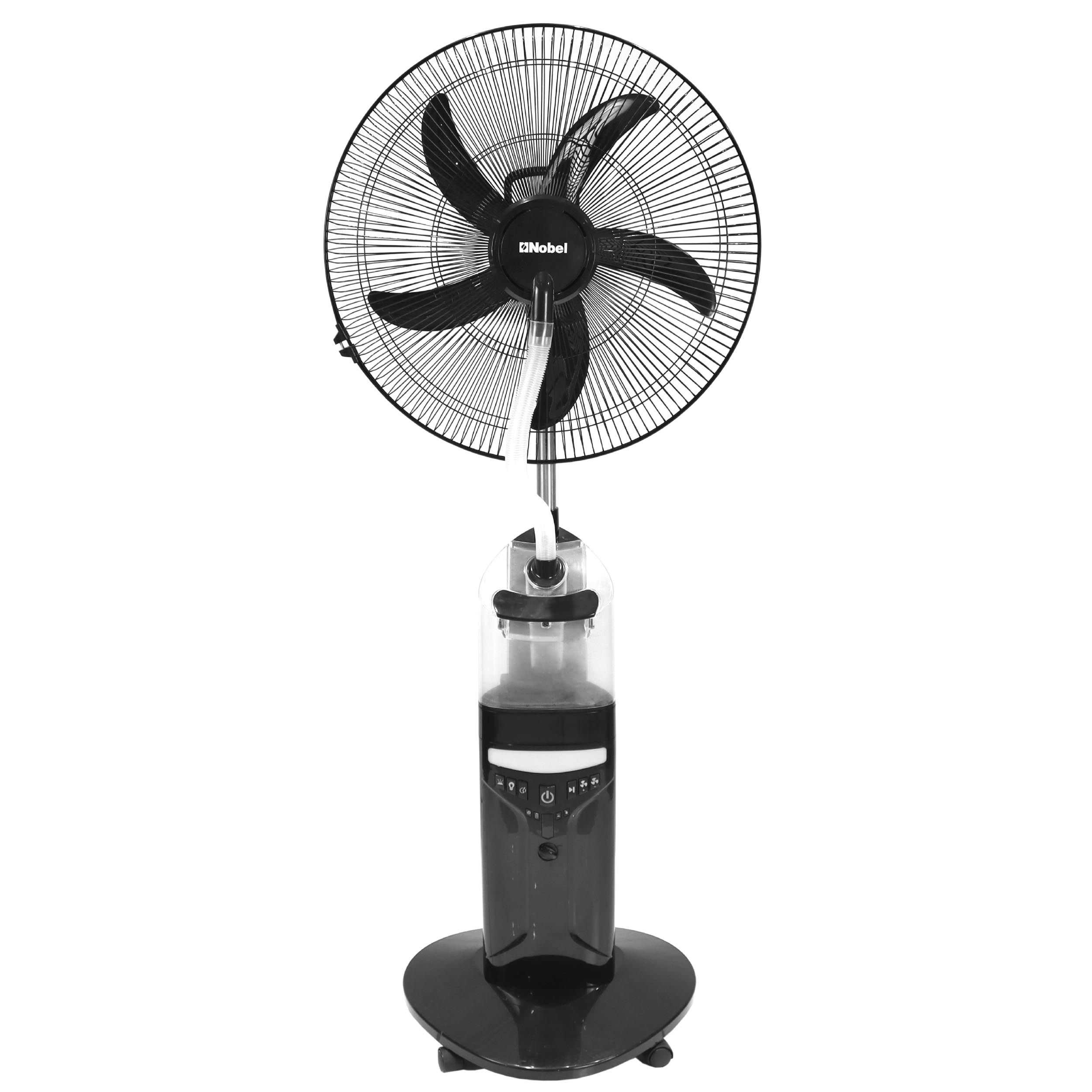 Nobel Rhargable Mist Fan 18 inch Fan Blade LED Light 70 W NF888MRC Black