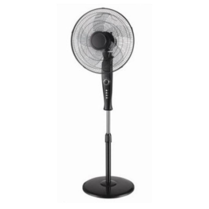 Nobel 16" Fan, 3 Speed, Copper Motor, 5 Polypropylene Blade, 60-Minute Timer, Strong Airflow, Quiet Operation, 1200 RPM, 60W NF170 Black