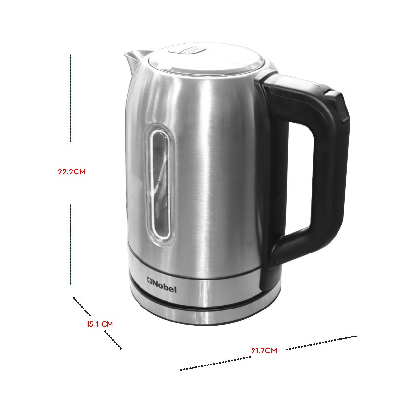 Nobel Kettles Stainless Steel 1.7 Litre Cordless Led Light Boiling Dry Protection Auto Shutoff NK187SS - Image 3