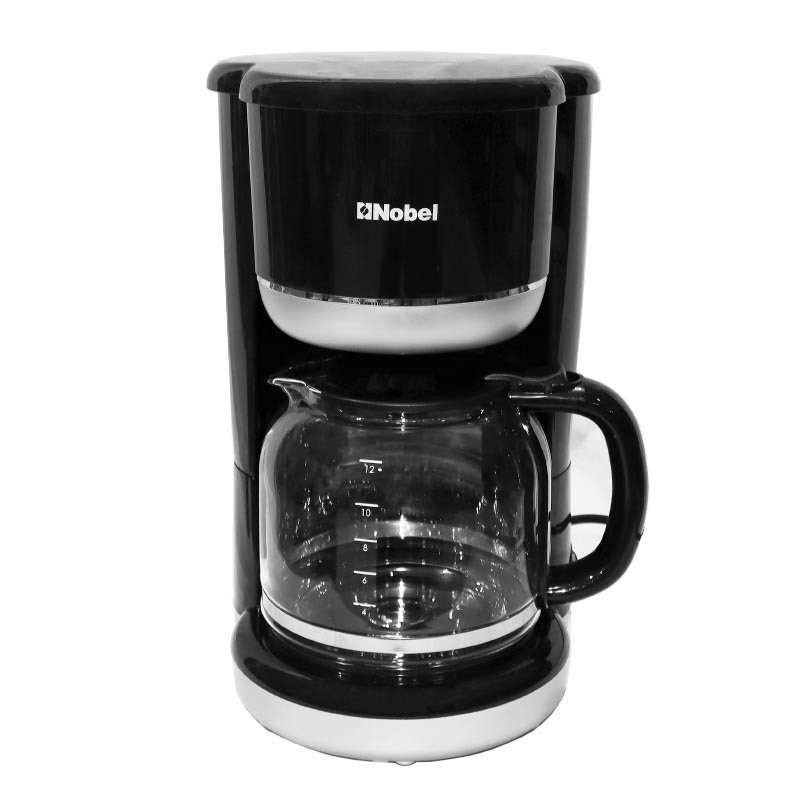 Nobel Coffee Machine Black 1.5 Litre 12 Cups Capacity Auto Keep Warm Function Boiling Dry Protection Dishwasher Safe NCM10