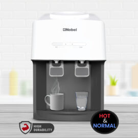 Nobel Tabletop Water Dispenser: Elegant 2-Tap Design With 0.6L Hot Tank, 4.0L/h Heating Capacity, And Ergonomic Features NWD575 White